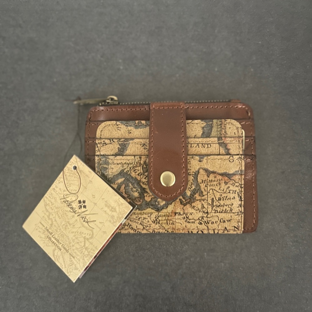 NWT Patricia Nash European Maprint Cassis Wallet/Card Holder, Leather